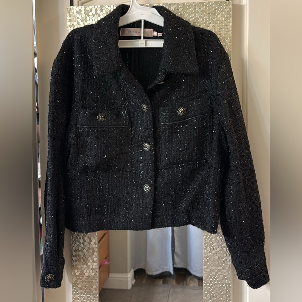 Black with sparkle blazer